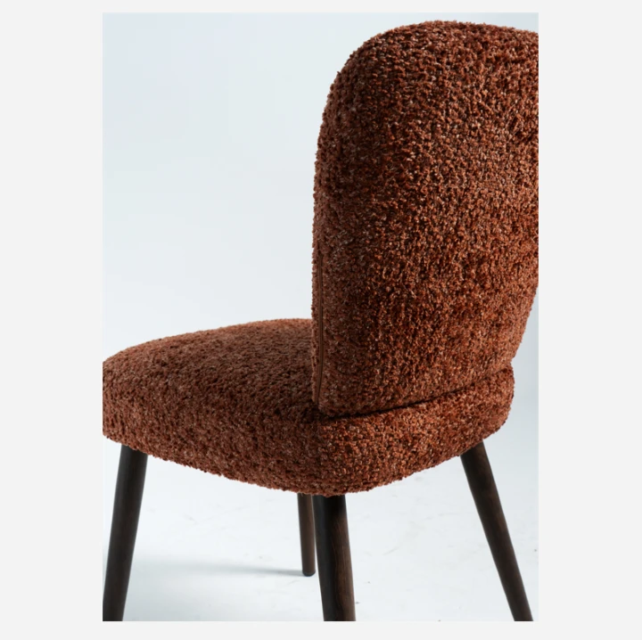 Retro Red Dining Chair With Heat Transfer Round Frame high quality
