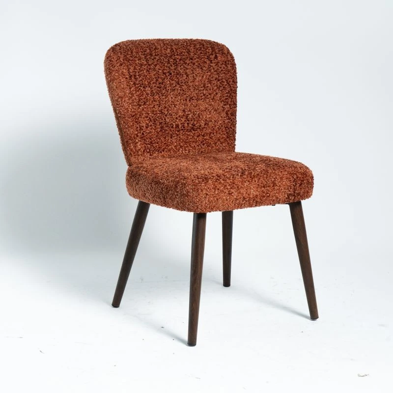 Retro Red Dining Chair With Heat Transfer Round Frame suppliers